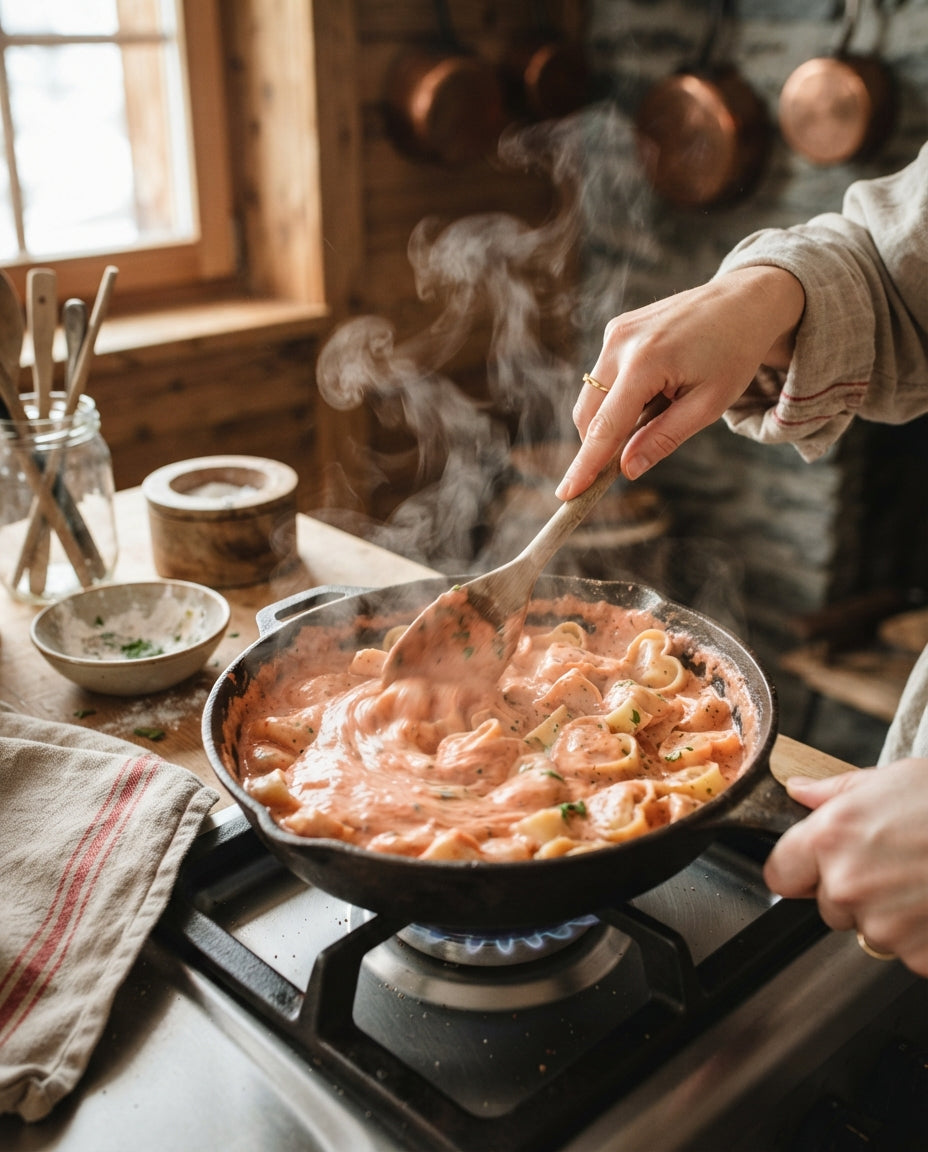 Herzli in rosa Randensauce – Zubereitung