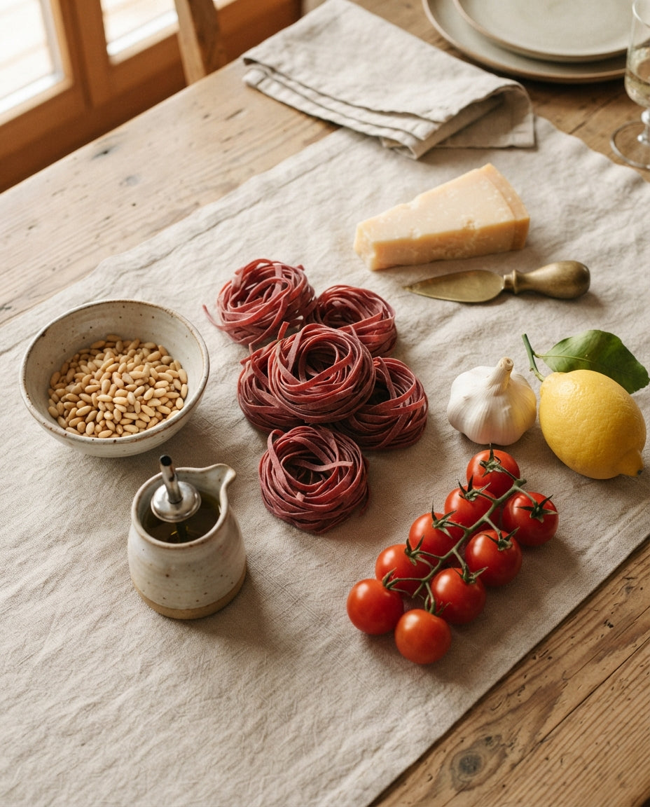 Chili-Tagliatelle mit Knoblauch und Zitrone – Zutaten