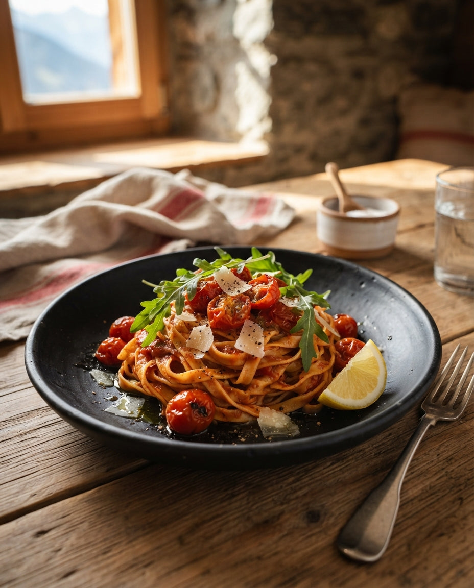 Rezept: Chili-Tagliatelle mit Knoblauch und Zitrone