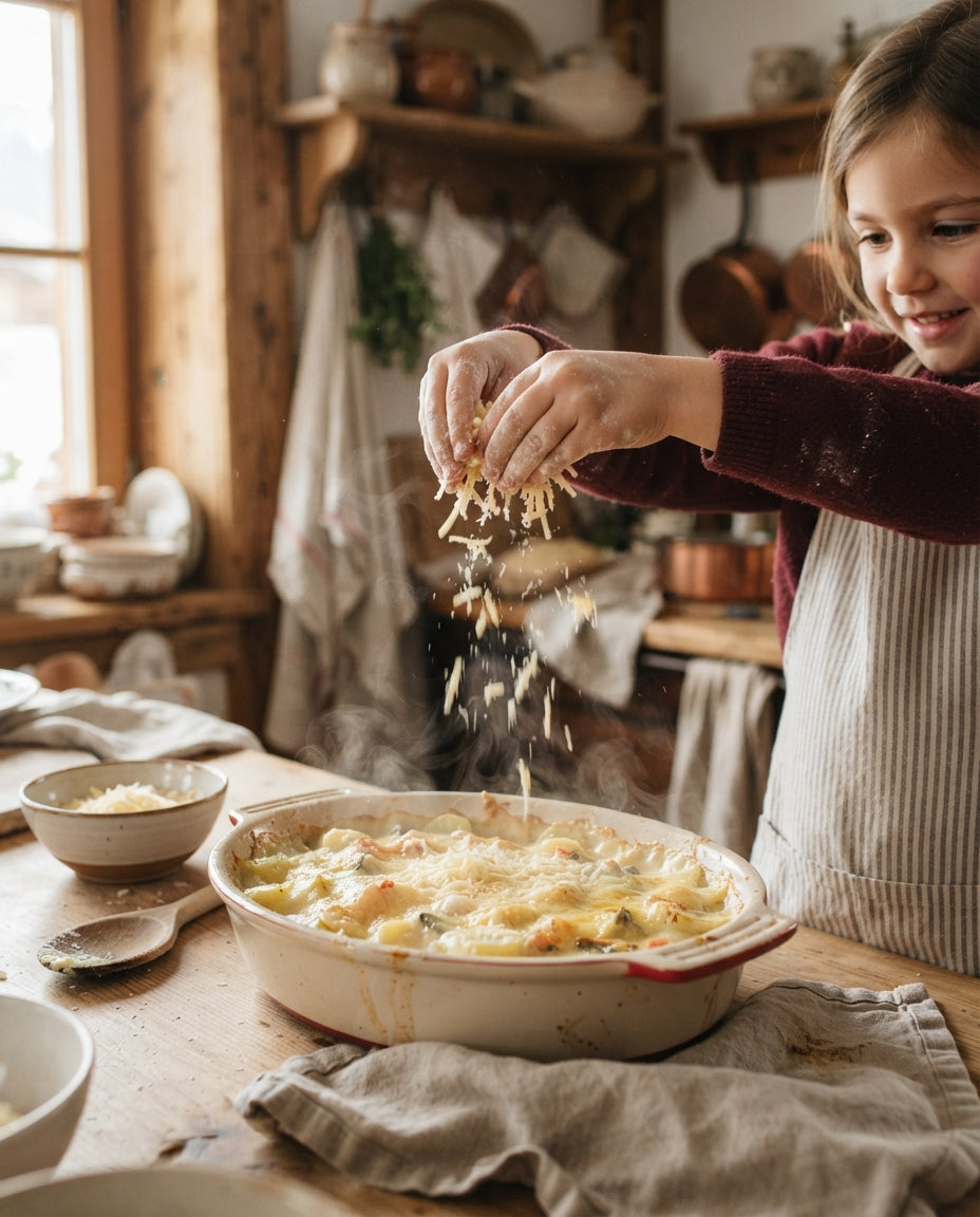 Bio-Hörnli-Gratin mit Broccoli & Doppelchäs – Zubereitung