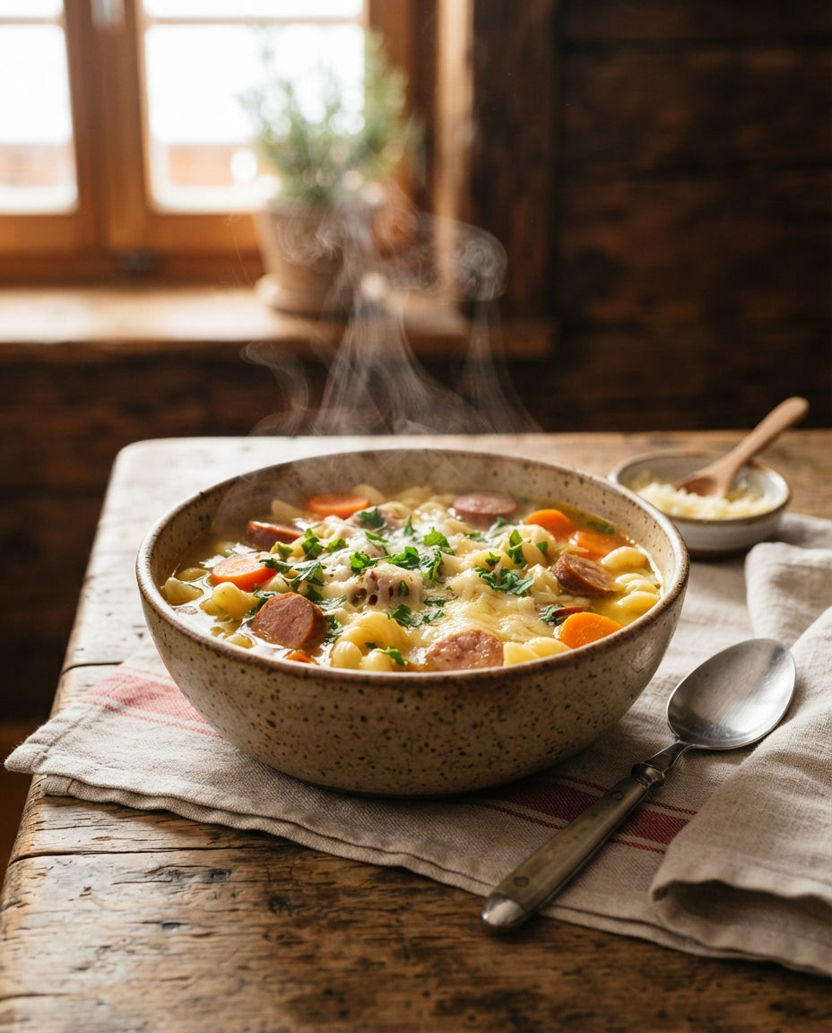 Rezept: Währschafter Hörnli-Suppentopf