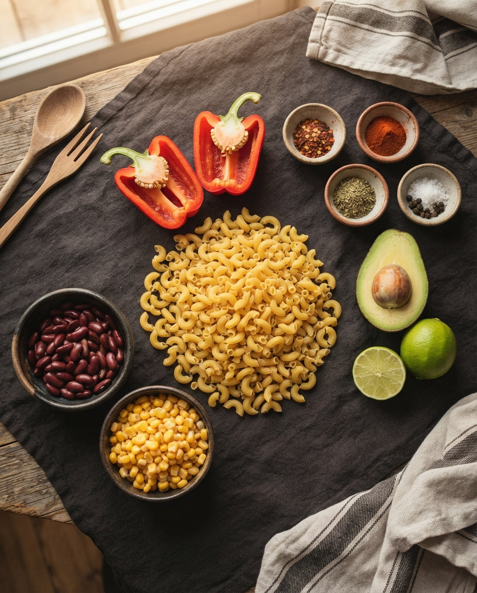 One-Pot-Hörnli-Chili sin Carne – Zutaten