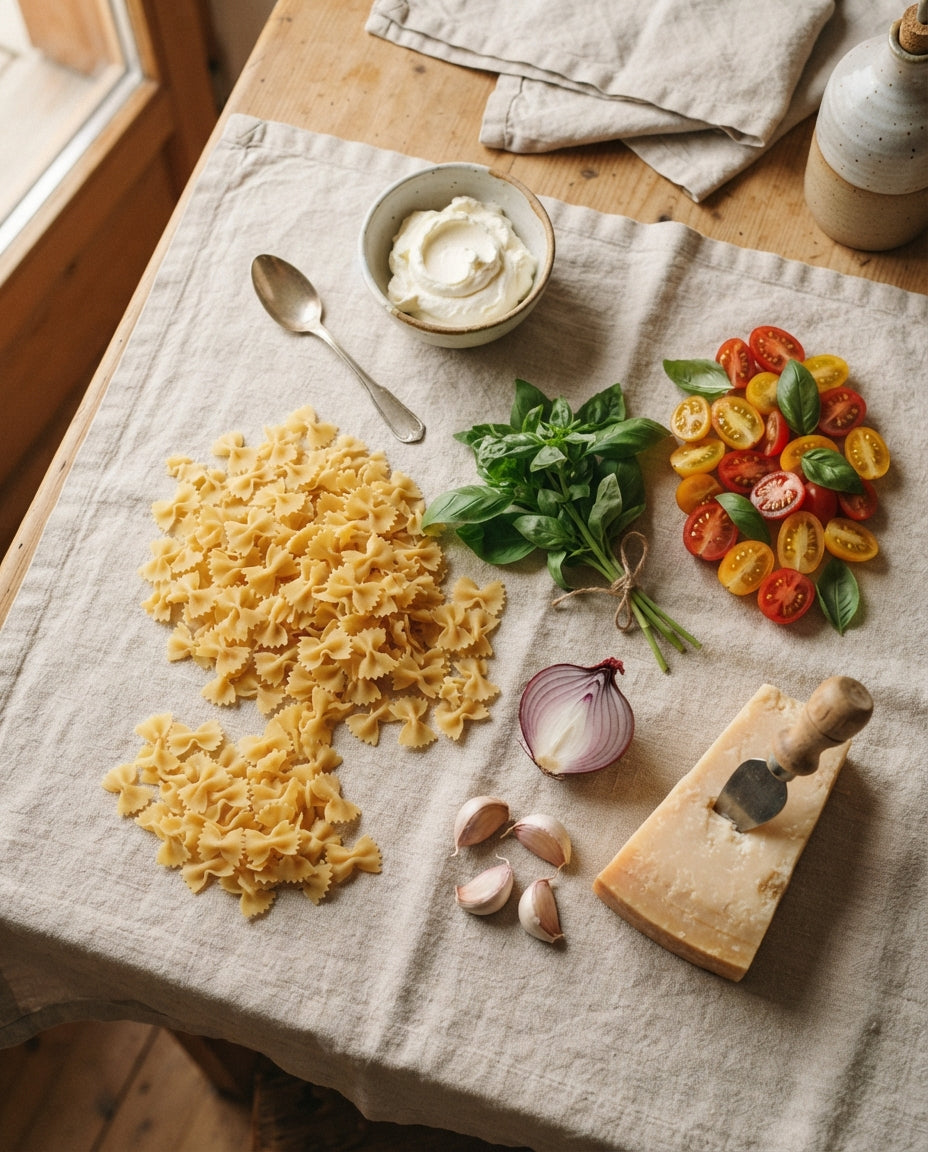 One-Pot-Krawättli mit Tomate und Mascarpone – Zutaten