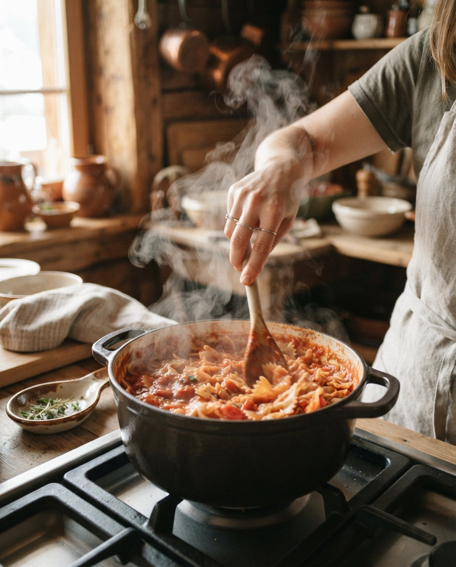 One-Pot-Krawättli mit Tomate und Mascarpone – Zubereitung