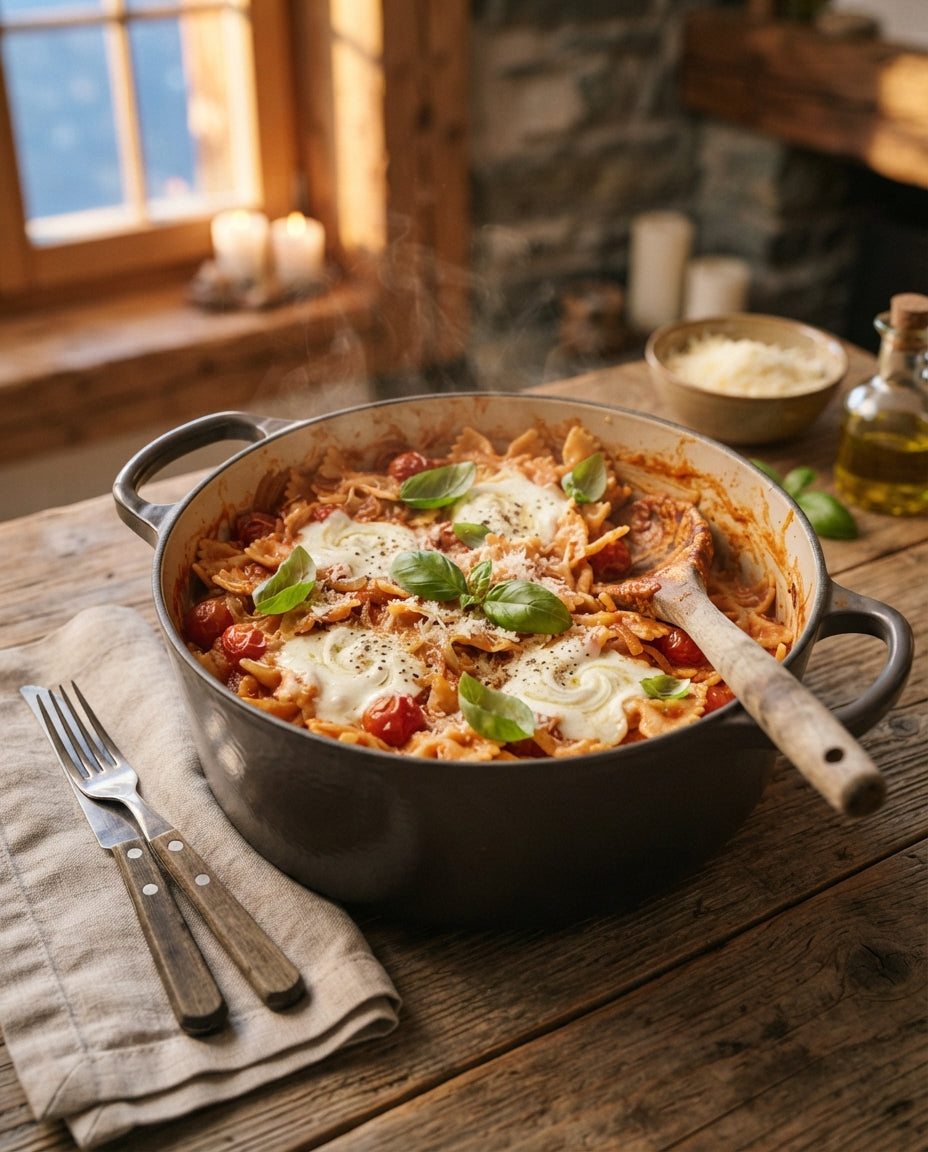 Rezept: One-Pot-Krawättli mit Tomate und Mascarpone