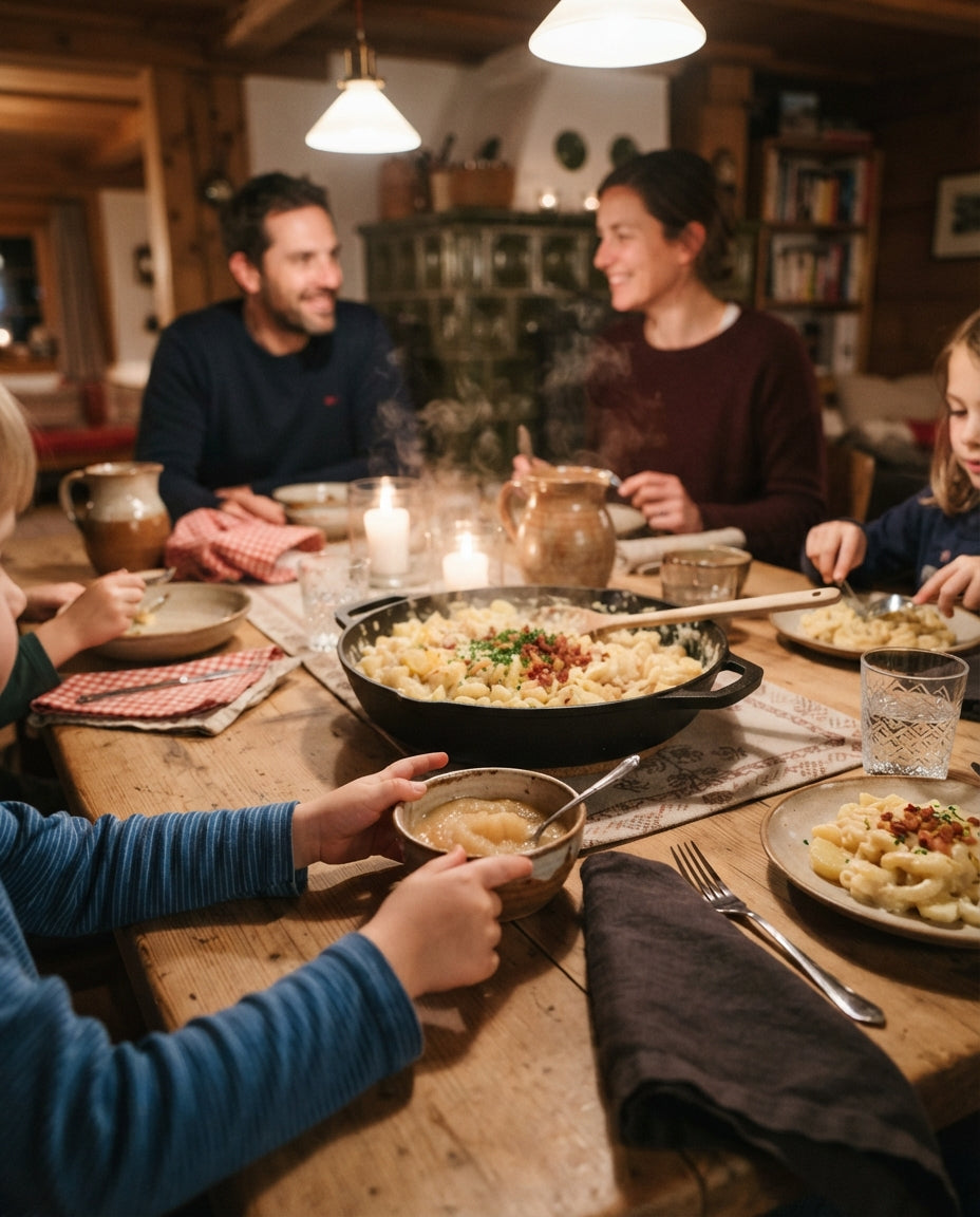 Ghackets mit Hörnli Royale – der Feierabend-König – gemeinsam am Tisch