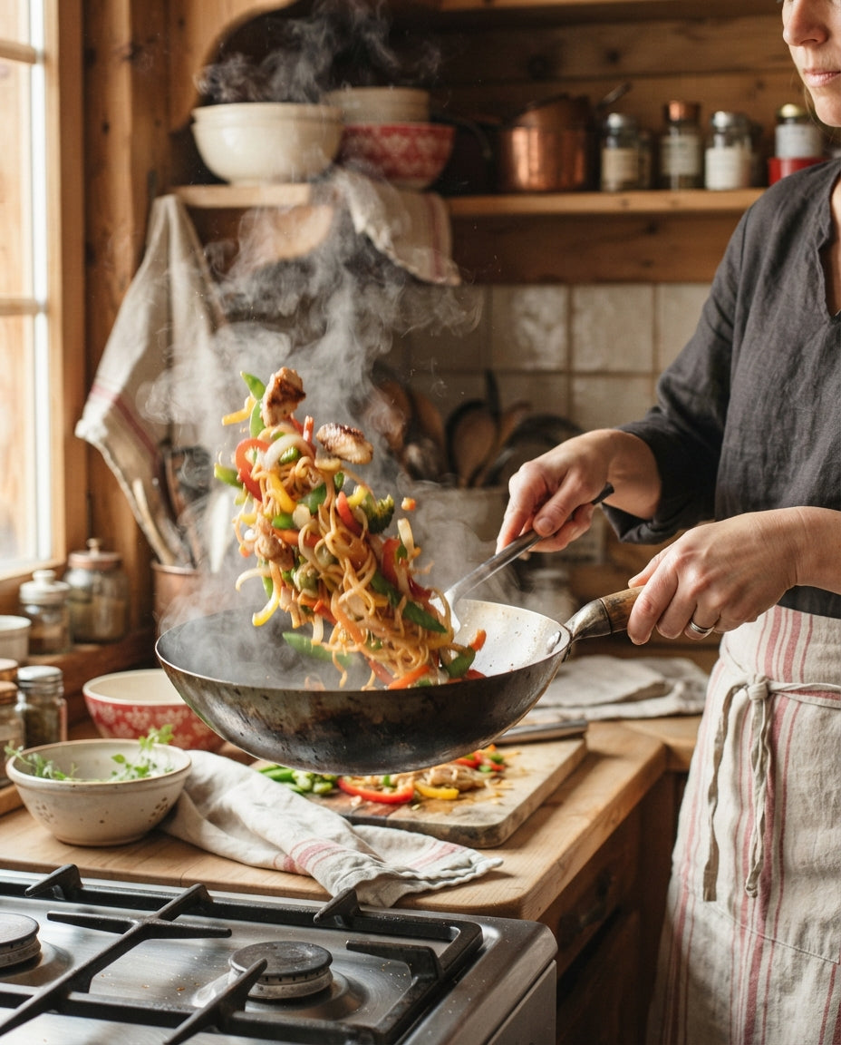 Nitchines-Wok mit Poulet, Cashews & Honig-Soja – Zubereitung