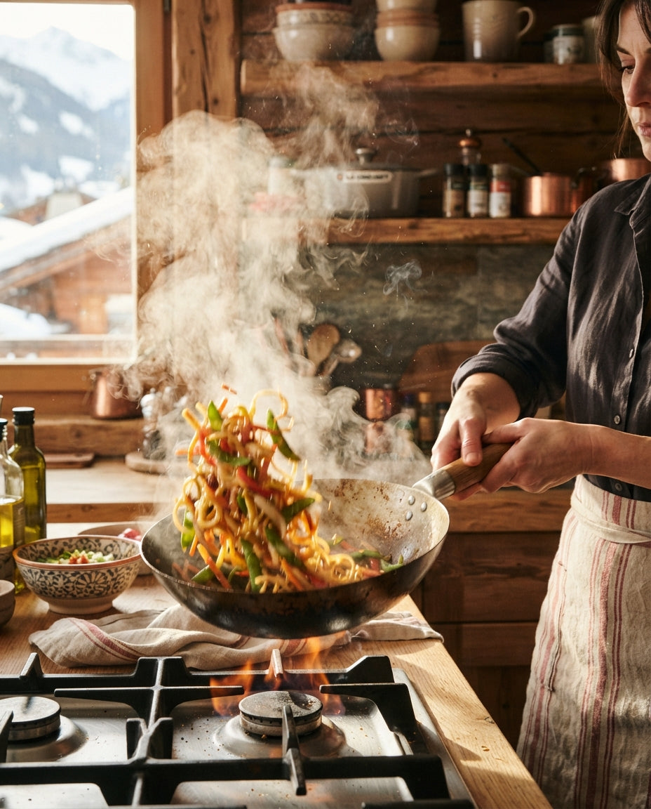 Flotte Wok-Nouillettes mit Knackgemüse & Sesam – Zubereitung