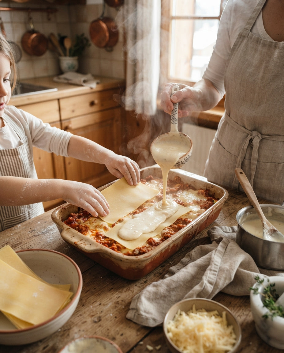 Familien-Lasagne mit flotter Bolognese – Zubereitung