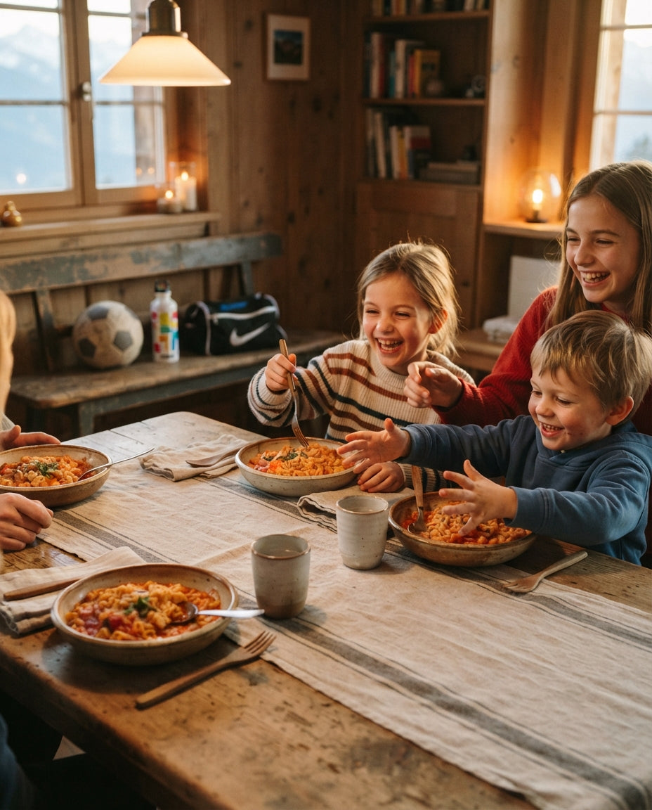 Buchstaben-Power-Pasta für kleine Champions – gemeinsam am Tisch