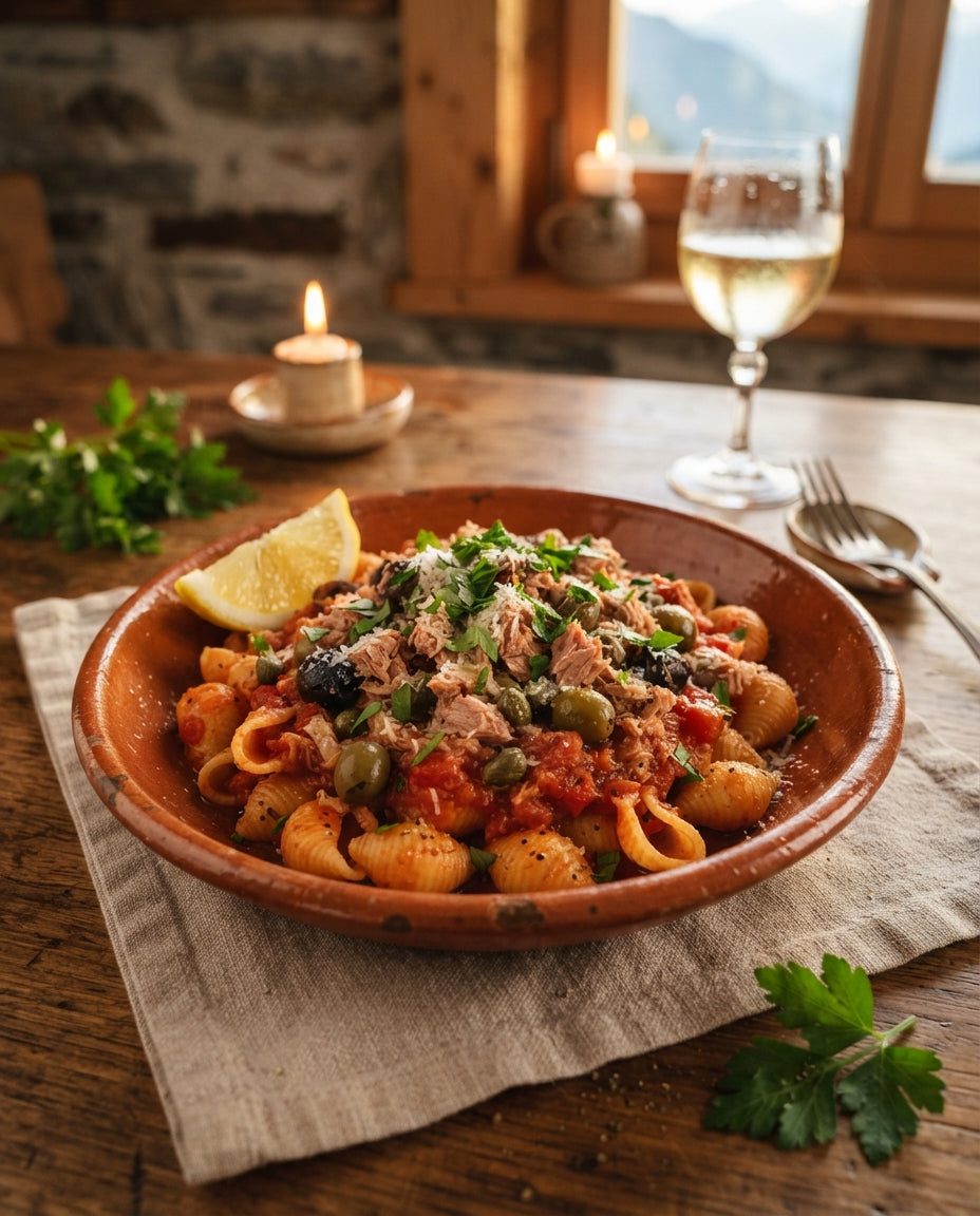 Rezept: Müscheli mit Thon-Tomaten-Sugo