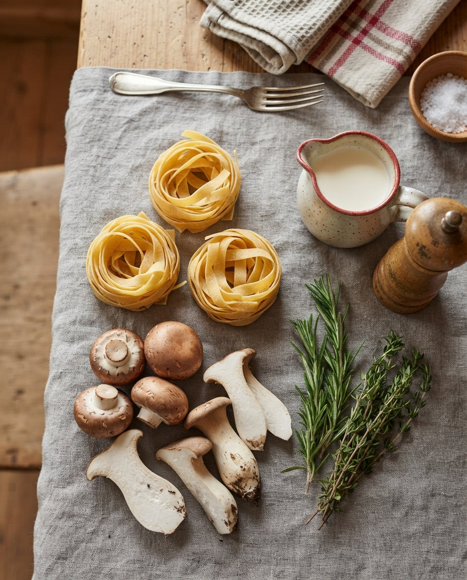 Pappardelle mit Pilz-Rosmarin-Rahm – Zutaten