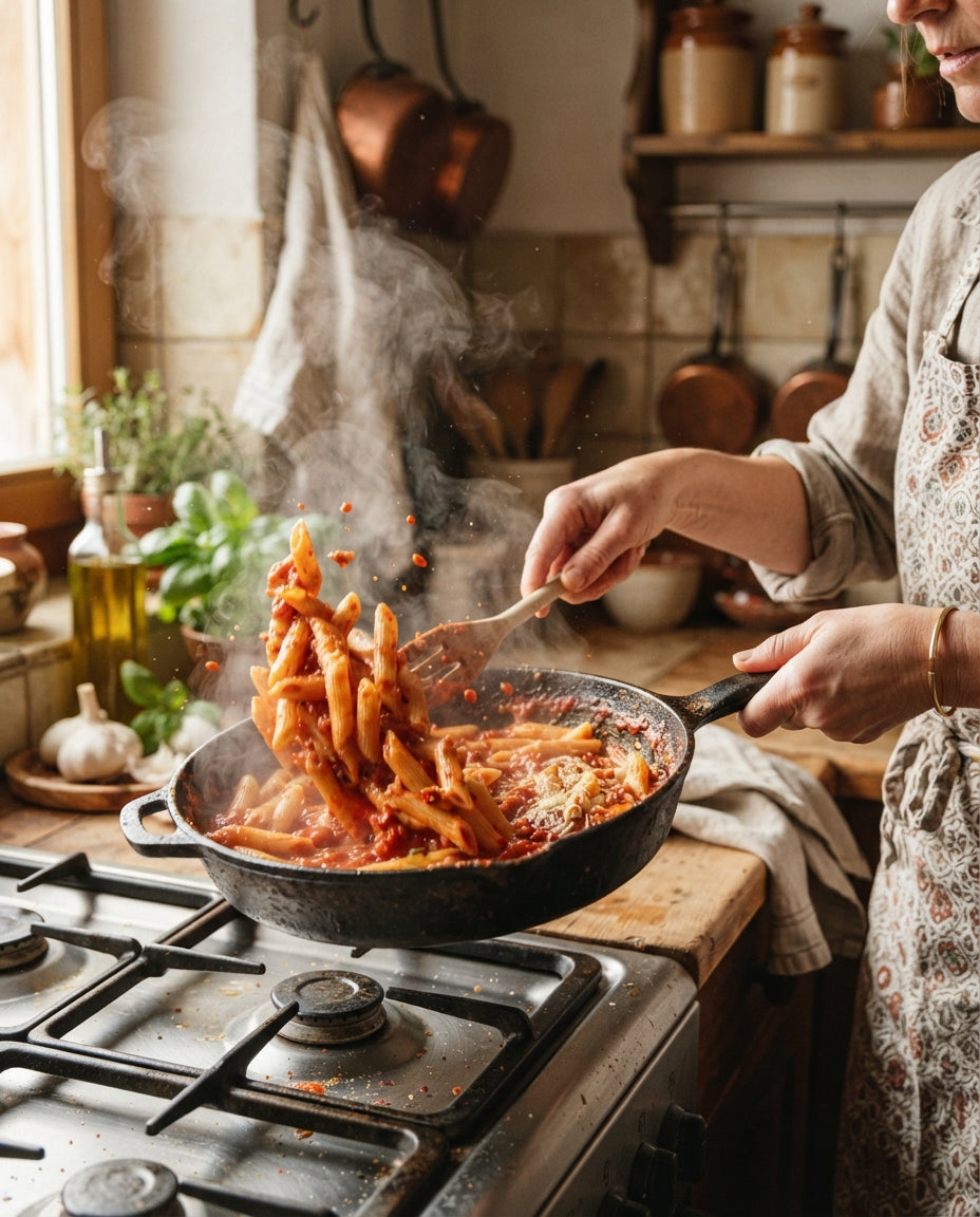Penne all'Arrabbiata – feurig und flott – Zubereitung