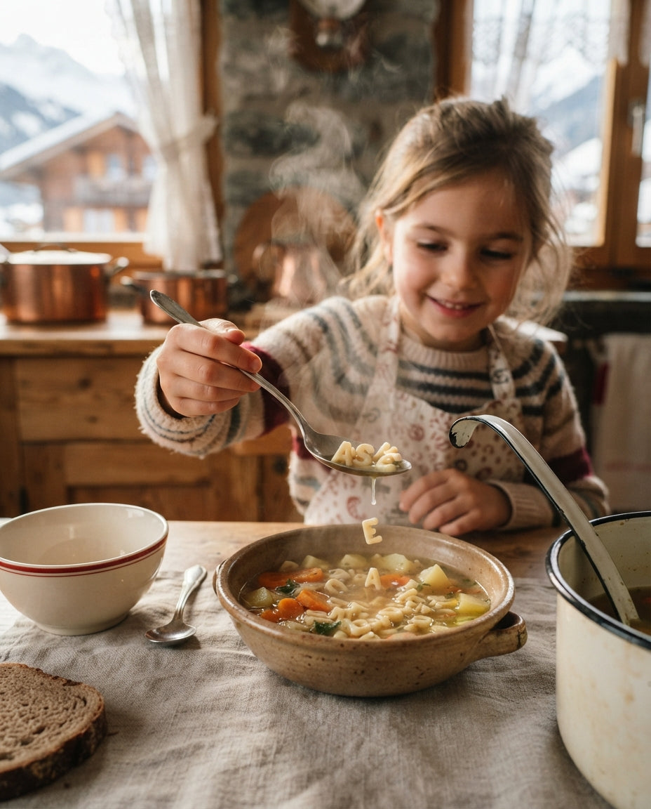 Buchstabensuppe zum Namen-Löffeln – Zubereitung