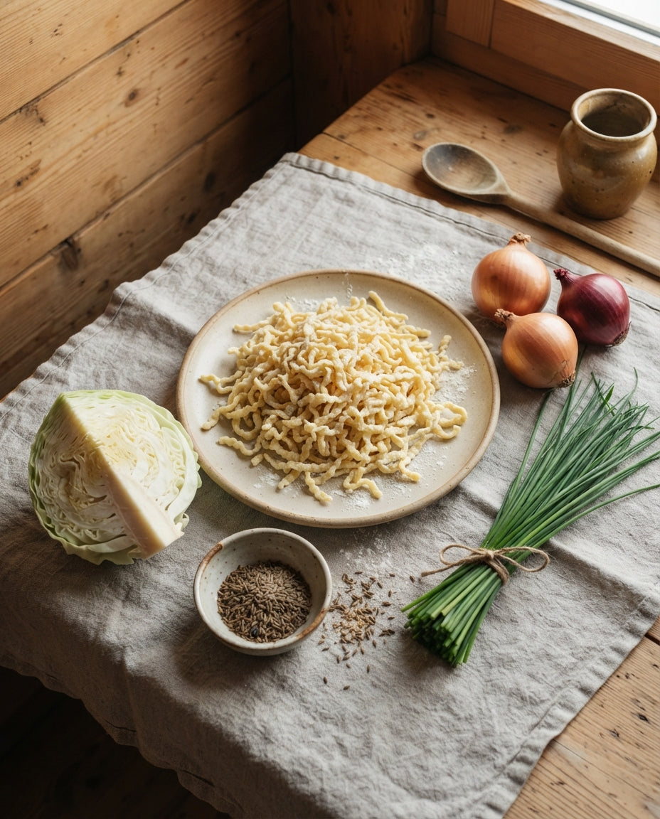 Kraut-Wellenspätzle aus der Pfanne – Zutaten