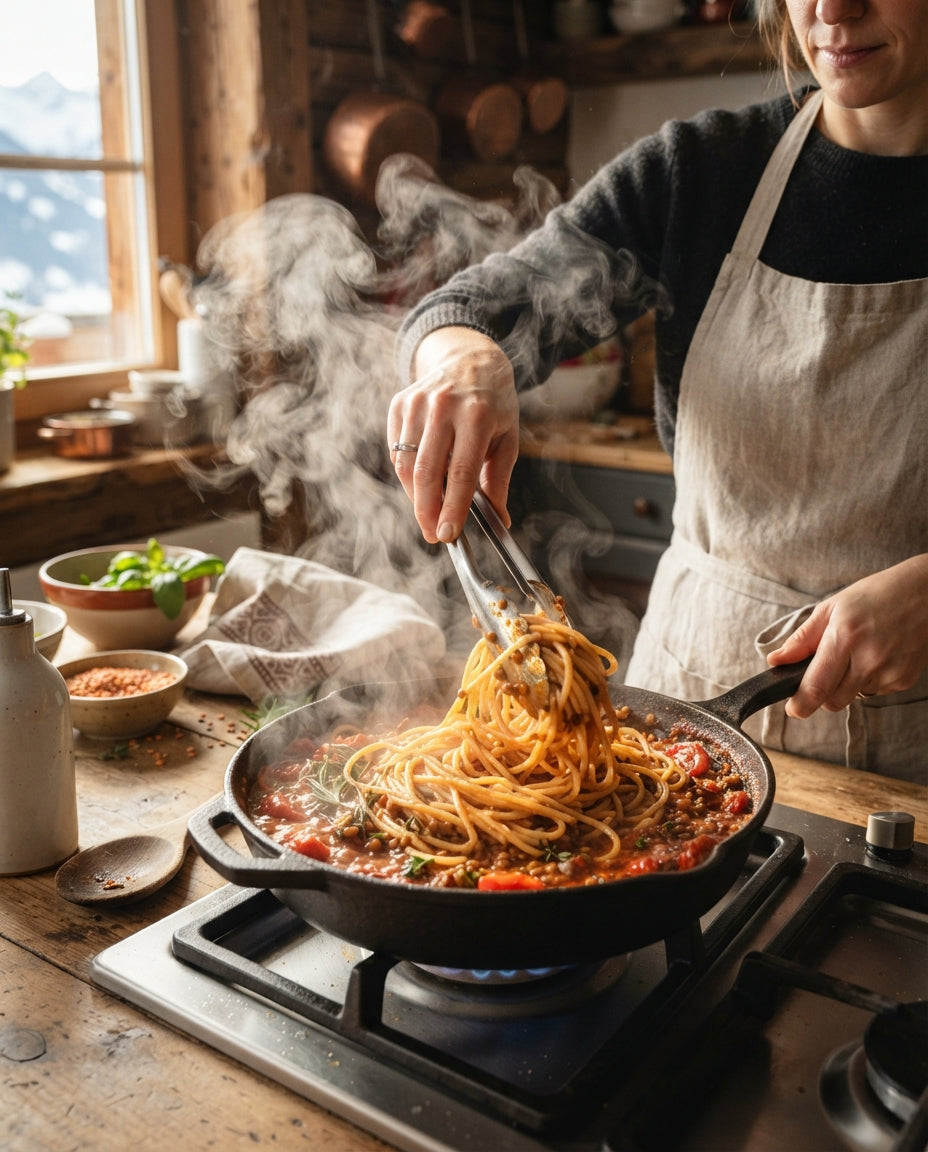 Spaghetti mit Linsen-Bolognese (vegan & glutenfrei) – Zubereitung