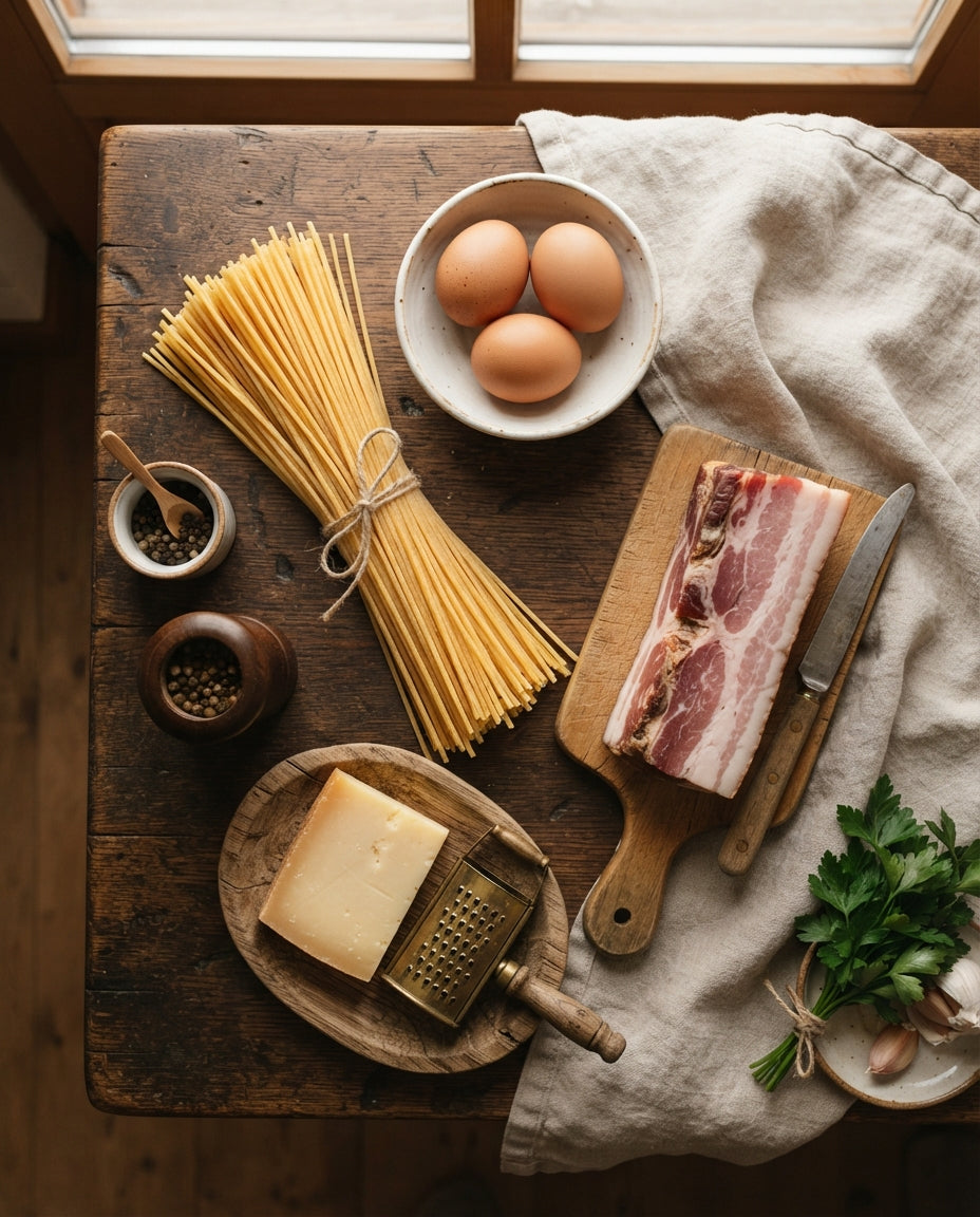 Bio-Spaghetti Carbonara nach Schweizer Art – Zutaten