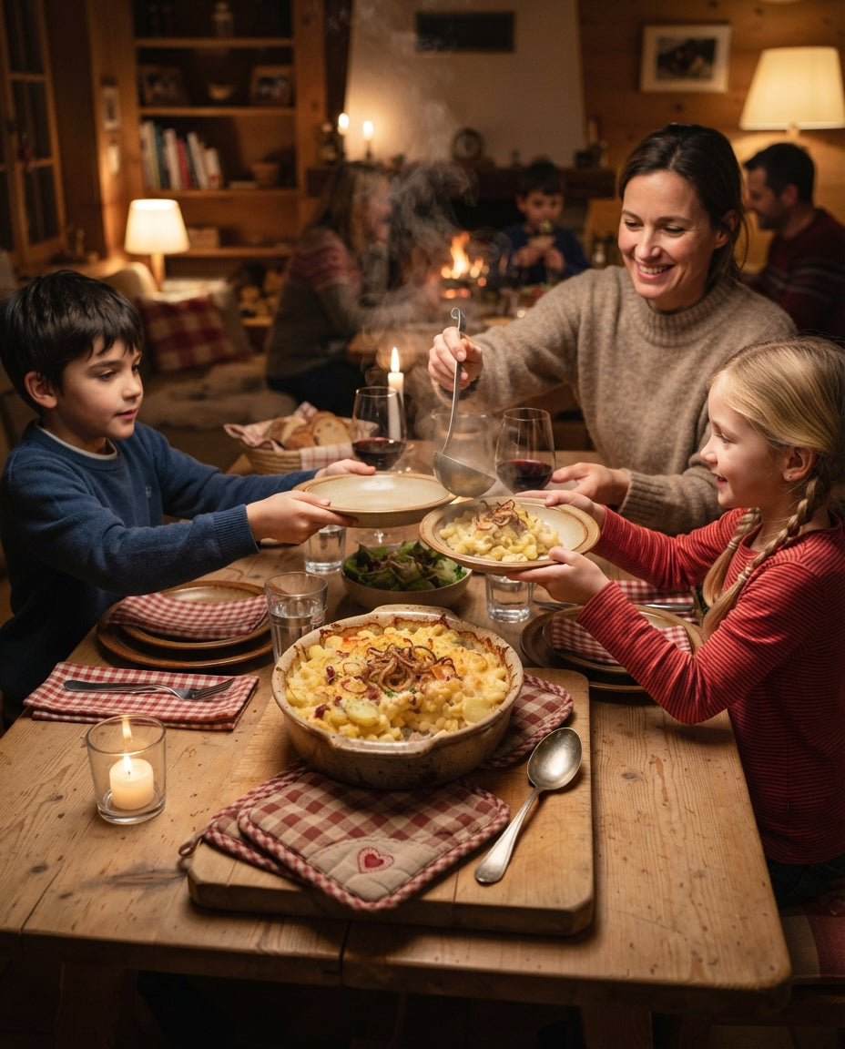 Spiralen-Gratin mit Broccoli & Schinken – gemeinsam am Tisch