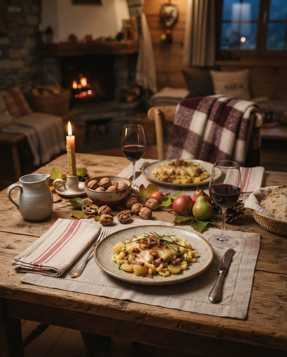 UrDinkel-Spiralen mit Baumnuss-Salbei-Butter – gemeinsam am Tisch