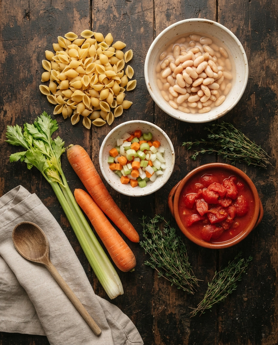Müscheli-Minestrone – Suppenglück im Topf – Zutaten