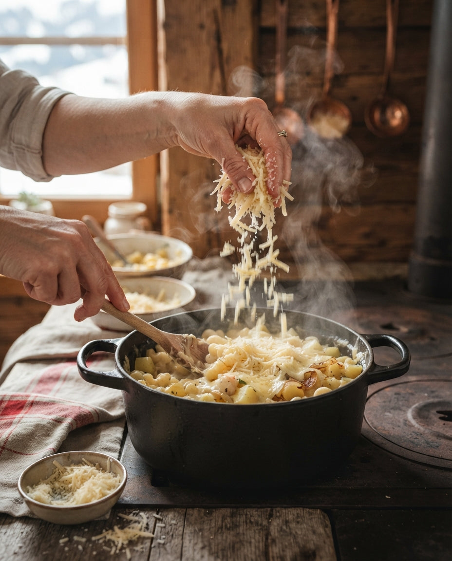 One-Pot Älplermagronen aus dem Vorratsglas – Zubereitung