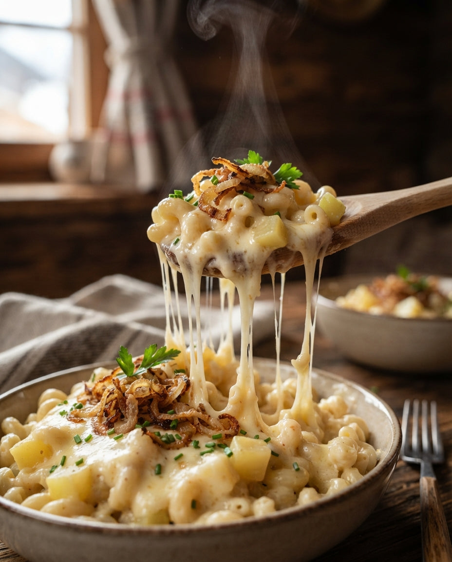 One-Pot Älplermagronen aus dem Vorratsglas – Detailaufnahme