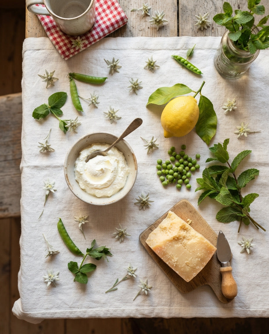 Edelweissli mit Zitronen-Ricotta und Erbsen – Zutaten