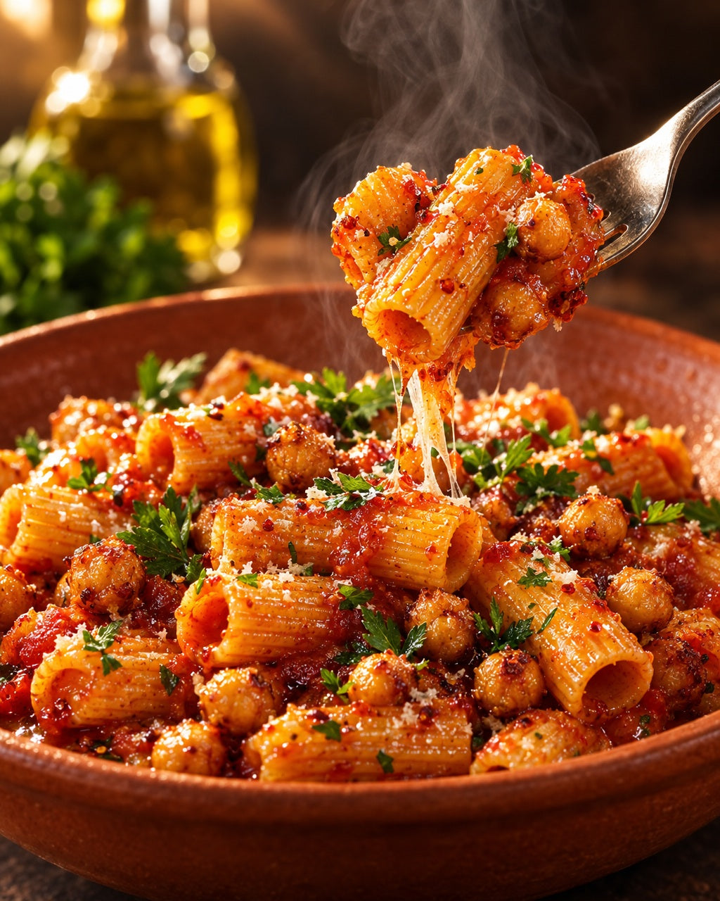Seitz Rigatoni — Frisch serviert und dampfend