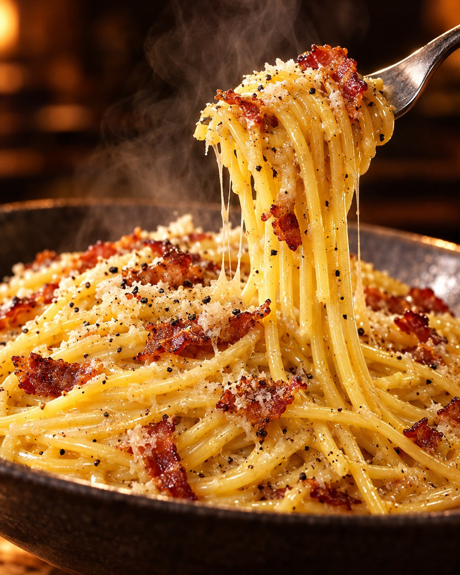 Spaghetti Ø 1.8 mm x 24 cm, 3-Ei — Frisch serviert und dampfend